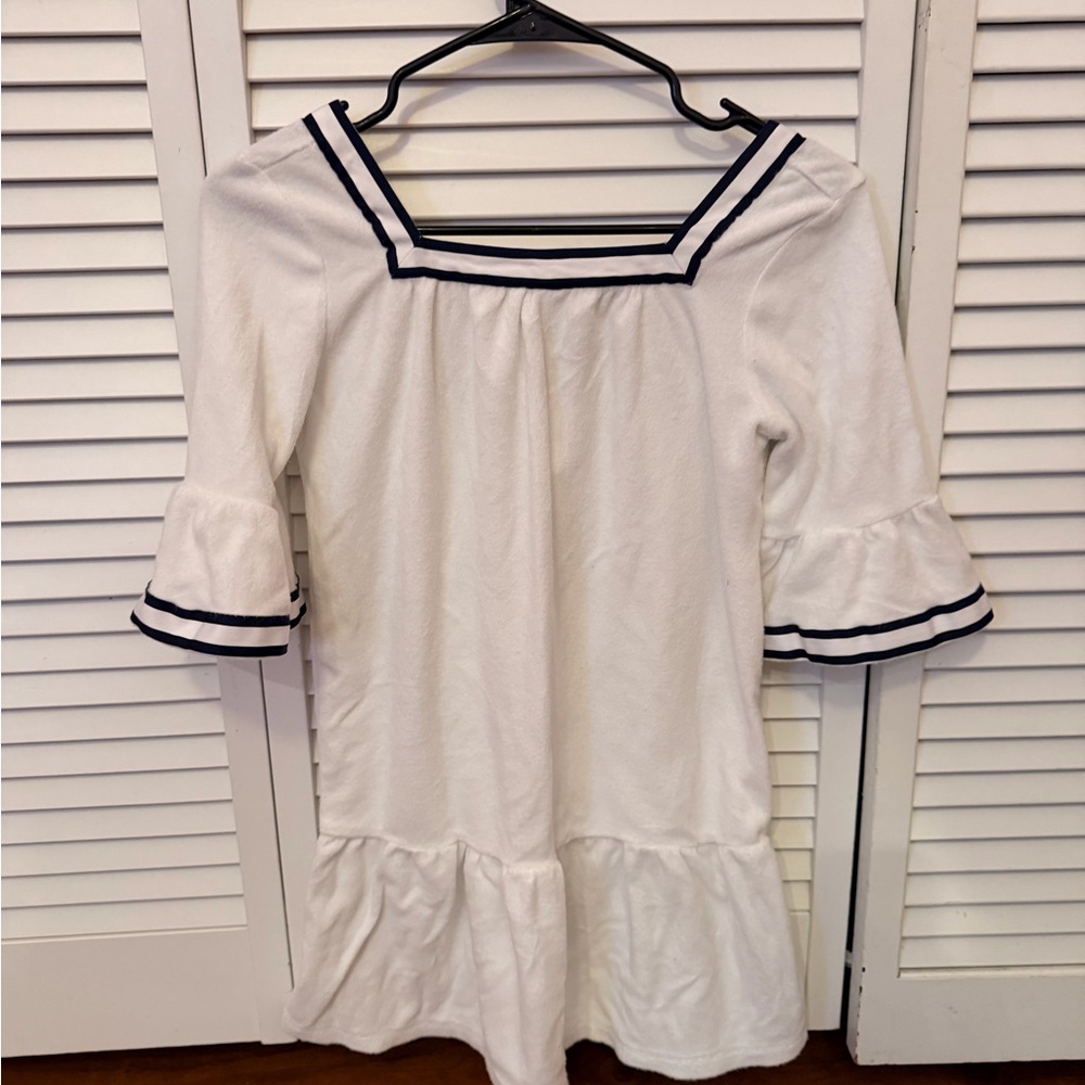 White Ruffle Sleeve Top - Casual - Summer cover up